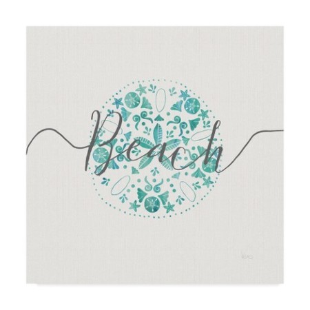 Veronique Charron 'Sea Charms II Gray Words' Canvas Art,24x24